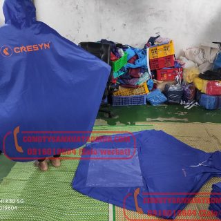 Xưởng sản xuất áo mưa vải dù dày nặng in logo tại hà Nội