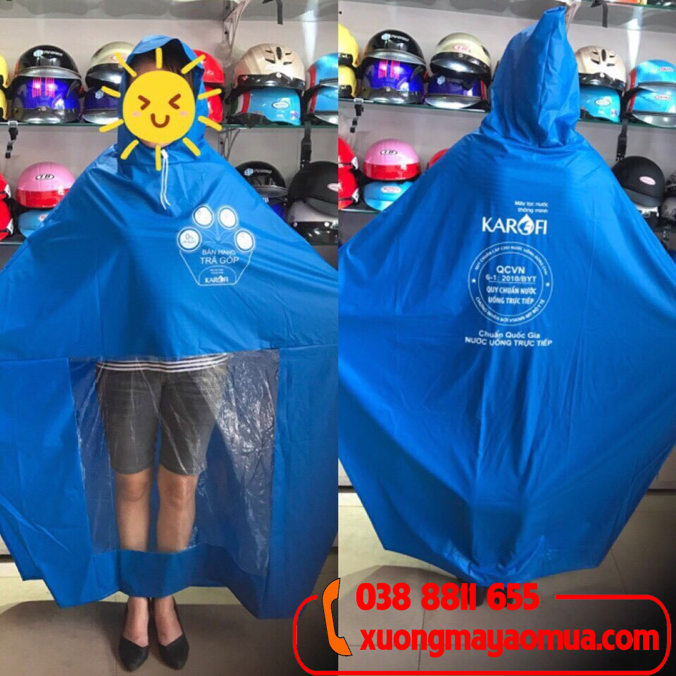 Xưởng may áo mưa quảng cáo từ nhựa PVC giá rẻ in logo khách hàng số lượng lớn