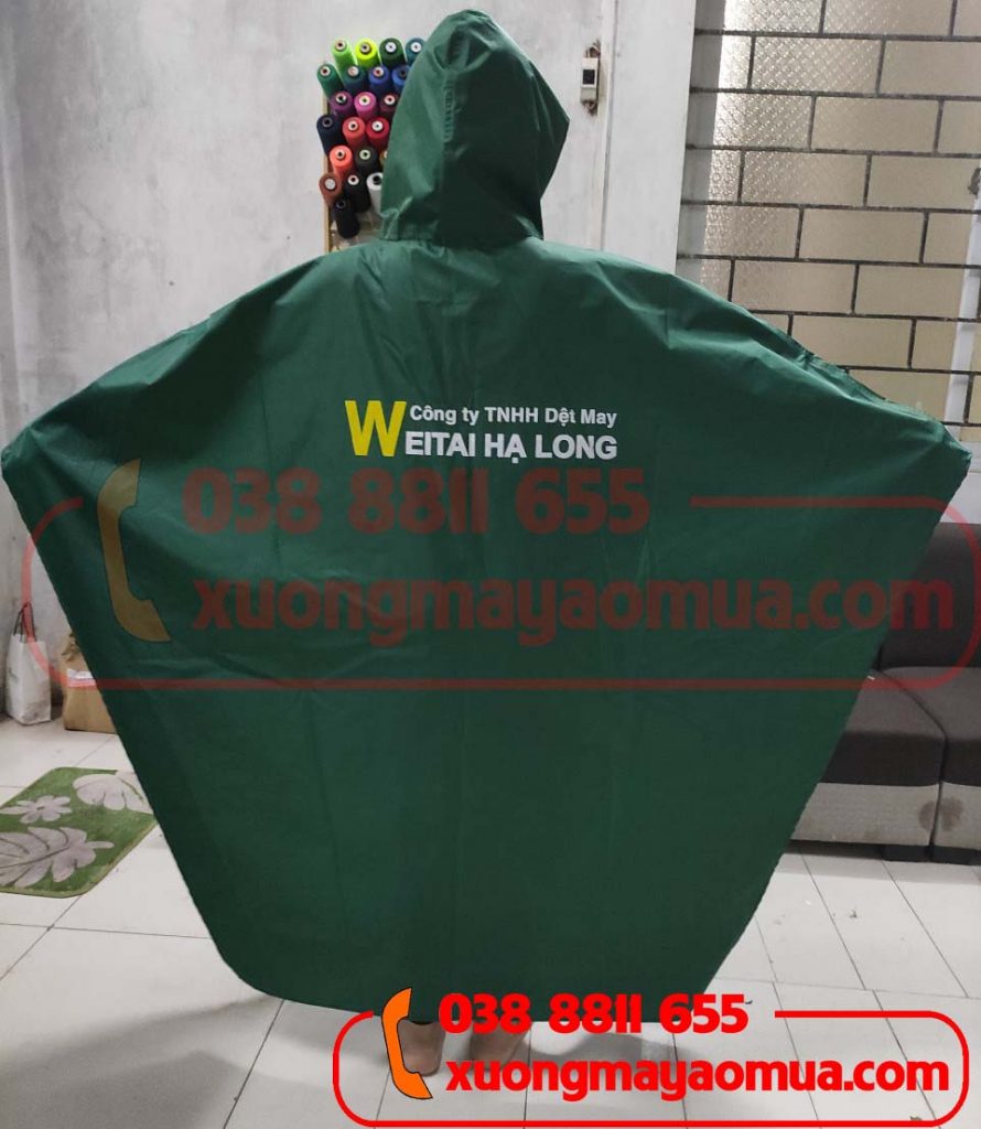 May áo mưa quà tặng in logo công ty dệt may Hạ Long (Quảng Ninh)